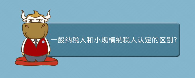 一般纳税人和小规模纳税人认定的区别