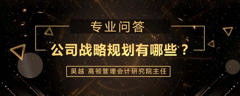 公司战略规划有哪些