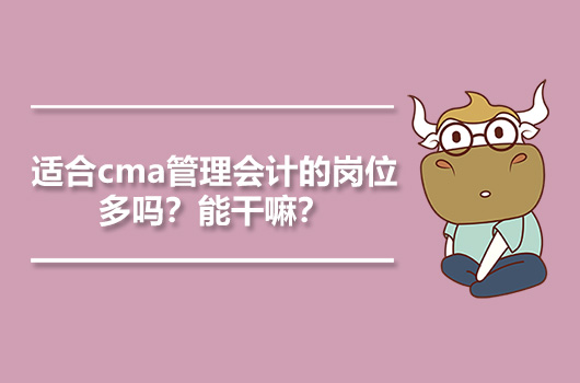 适合cma管理会计的岗位多吗？能干嘛？