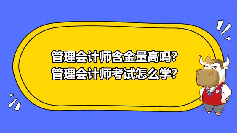 管理会计师含金量高吗？管理会计师考试怎么学？
