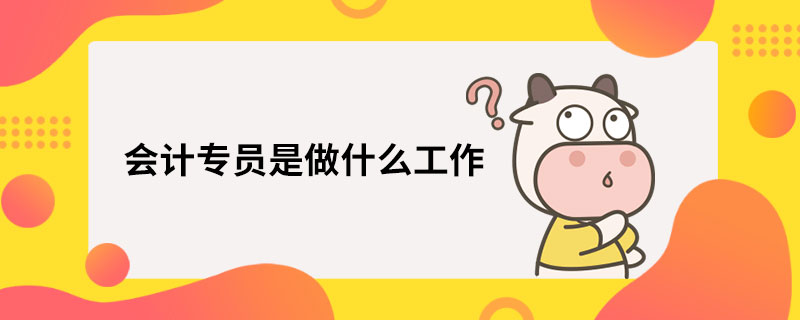 会计专员是做什么工作
